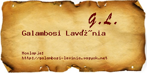Galambosi Lavínia névjegykártya